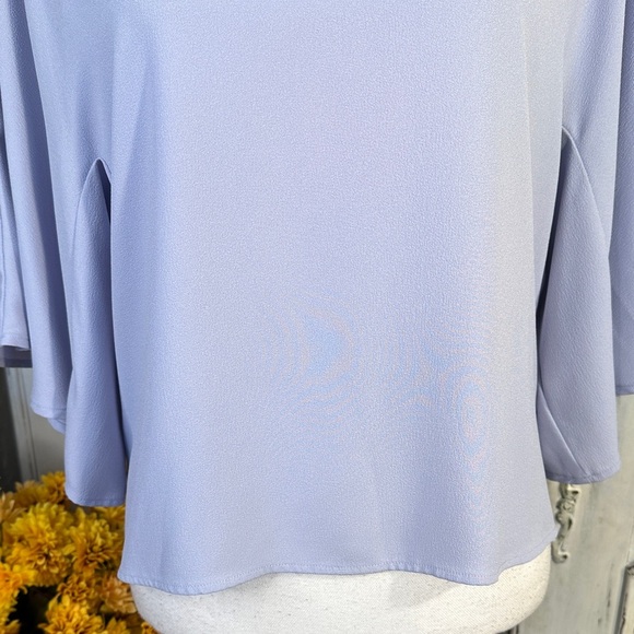 G2000 Periwinkle Blue  Women's Career Top with Bell Sleeves - Picture 6 of 10